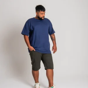 Camiseta 100% Algodão Azul Marinho