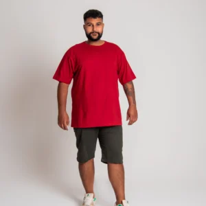 Camiseta 100% Algodão Vermelho
