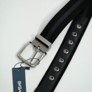 CINTO ZAIWEAR LONA C/ ELASTANO - Listrado PRETO/CINZA 03